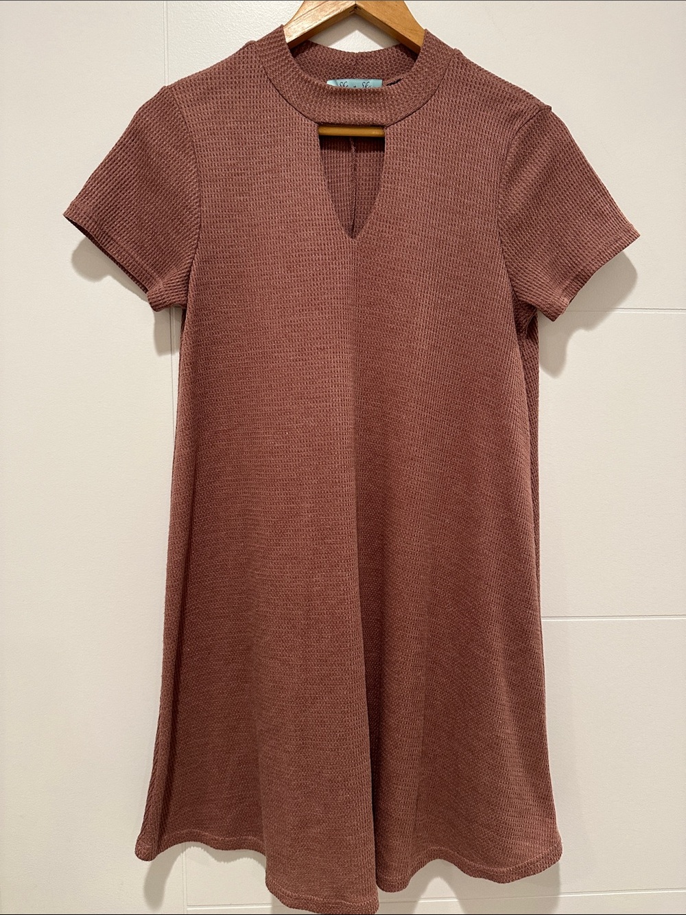 She + Sky Mauve Knit Mini Dress